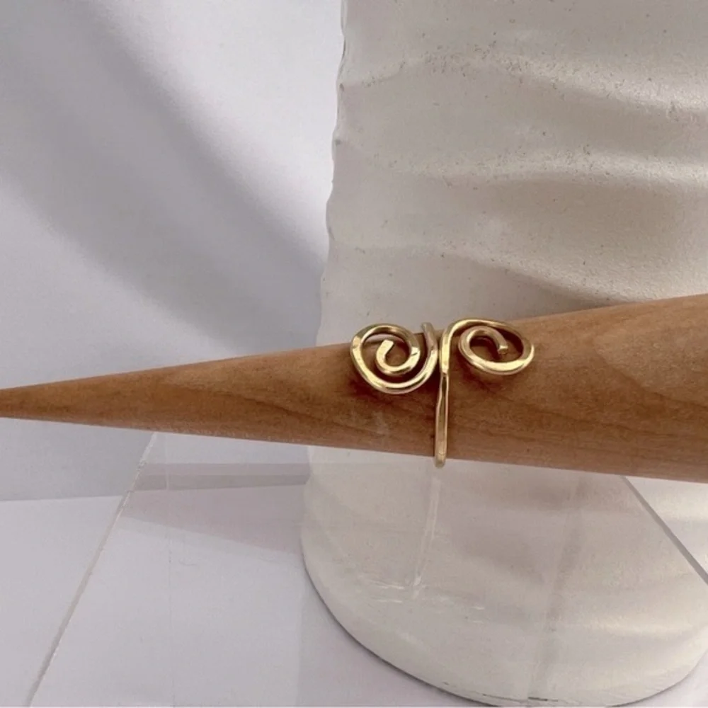 Artisan Jewelers Brass Double Swirl Ring